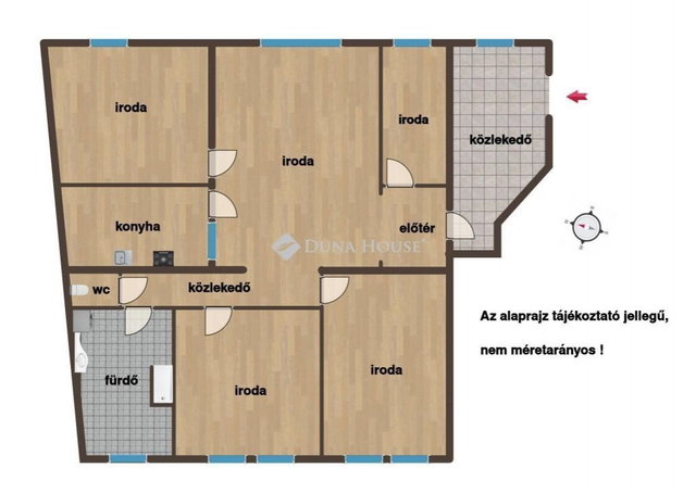 Kiadó iroda, Szombathelyen 150 E Ft / hó, 4+1 szobás