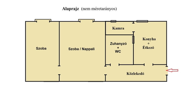 Eladó téglalakás, Ajkán, Semmelweis utcában 32.9 M Ft, 2 szobás