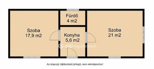 Eladó családi ház, Tégláson 19.9 M Ft, 2 szobás