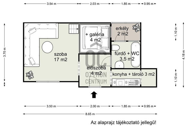 Eladó téglalakás, Budapesten, VI. kerületben 49.9 M Ft, 1 szobás