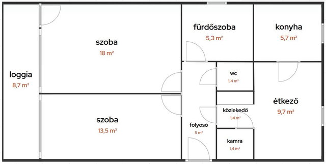 Eladó téglalakás, Debrecenben 75 M Ft, 2 szobás