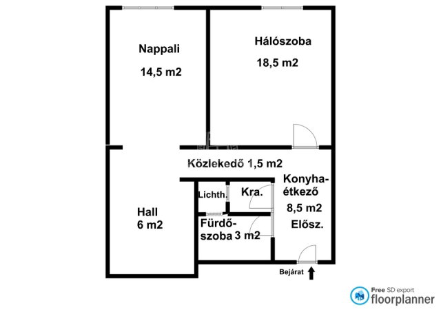 Eladó téglalakás, Budapesten, VIII. kerületben 59.9 M Ft