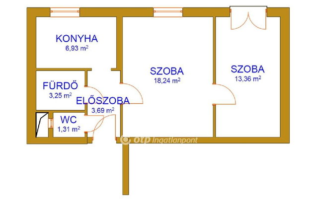 Eladó téglalakás, Komlón 20.9 M Ft, 2 szobás