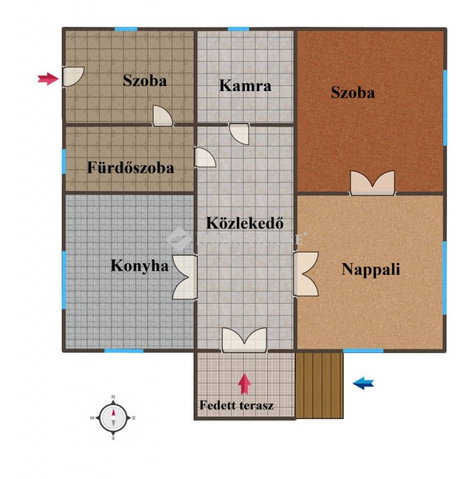 Eladó családi ház, Sándorfalván 55.9 M Ft, 1+1 szobás
