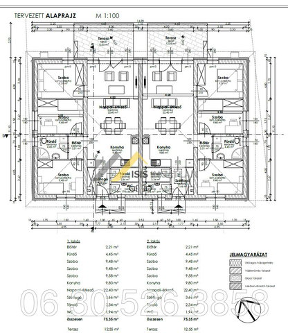 Eladó ikerház, Szombathelyen 75.5 M Ft, 4 szobás