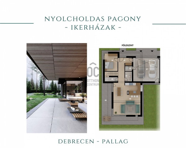 Eladó ikerház, Debrecenben 201.6 M Ft, 5 szobás