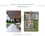Eladó ikerház, Debrecenben 201.6 M Ft, 5 szobás