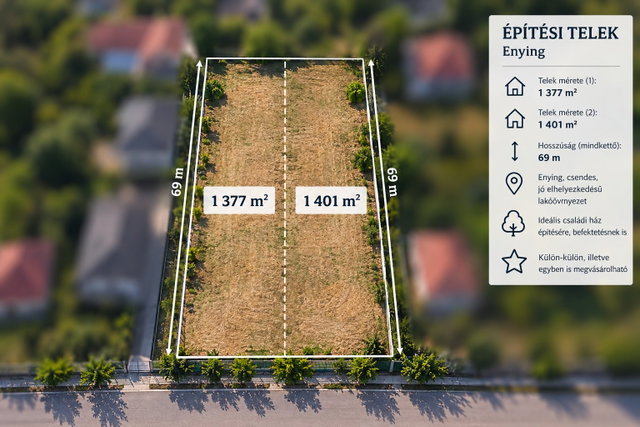 Eladó telek, Enyingen 8 M Ft / költözzbe.hu