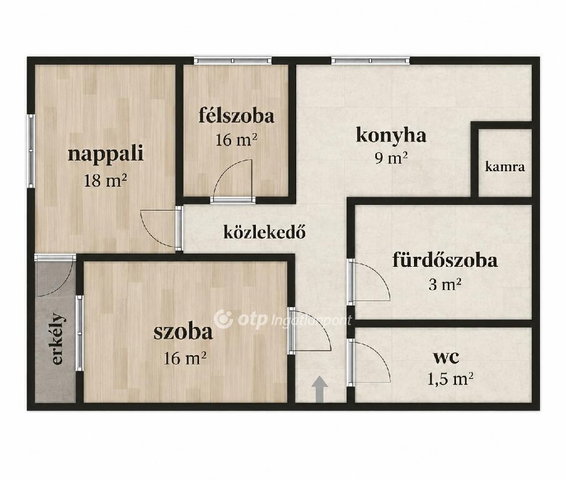Eladó téglalakás, Debrecenben 76.9 M Ft, 2+1 szobás