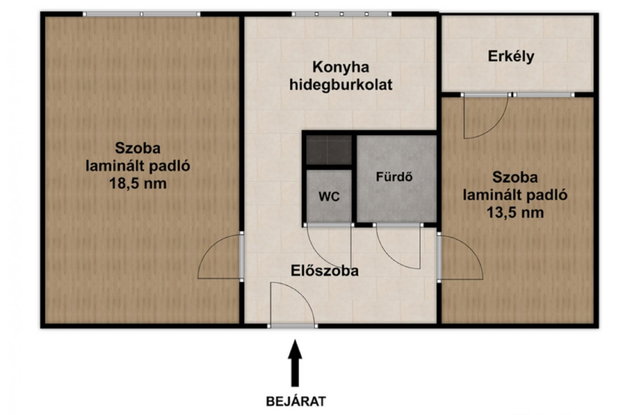 Eladó panellakás, Szegeden 57.9 M Ft, 2 szobás