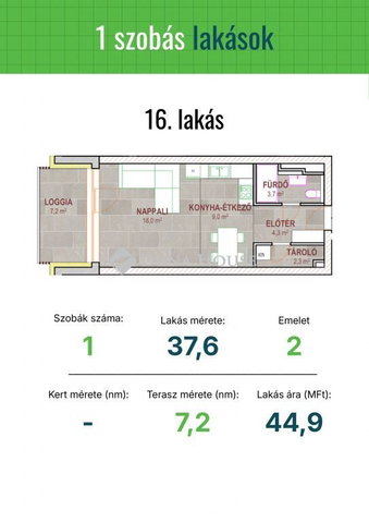 Eladó téglalakás, Tatabányán, Réti utcában 44.9 M Ft