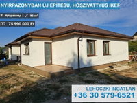 Eladó ikerház, Nyírpazonyon 75.99 M Ft, 4 szobás