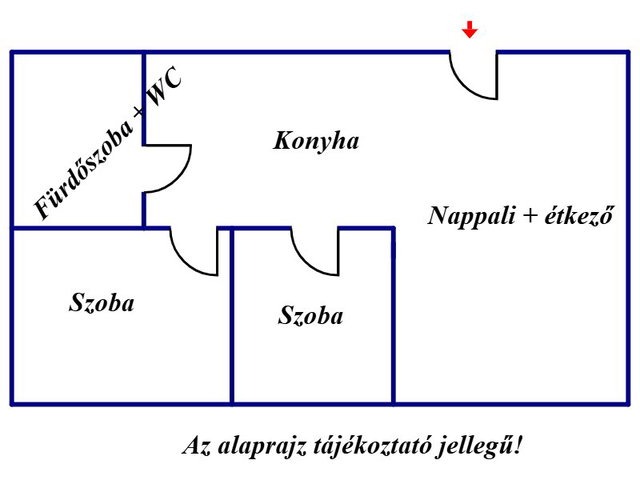 Eladó téglalakás, Nyíregyházán 48.9 M Ft, 2+1 szobás