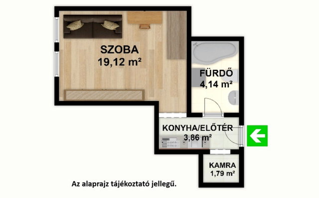 Eladó téglalakás, Budapesten, XI. kerületben 65.5 M Ft, 1 szobás