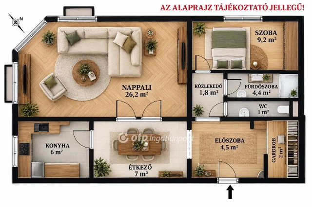 Eladó téglalakás, Budapesten, XXIII. kerületben 59.9 M Ft