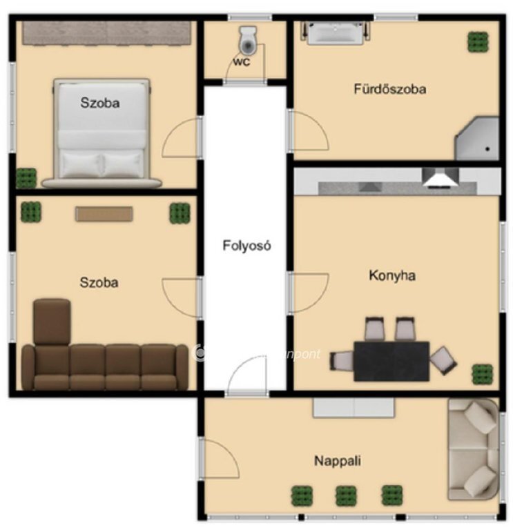 2 bed · 77m² · 32.000.000 ft