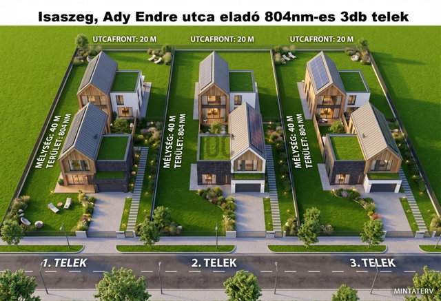 Eladó telek, Isaszegen, Ady Endre utcában 59 M Ft