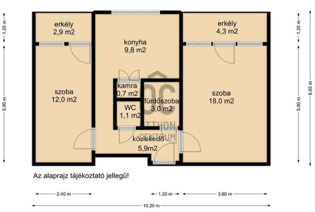 Eladó panellakás, Nagykanizsán 34.99 M Ft, 2 szobás