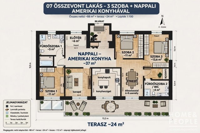 Eladó téglalakás, Szegeden 129 M Ft, 4 szobás