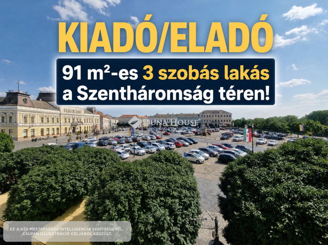 Kiadó téglalakás, albérlet, Baján, Szentháromság téren