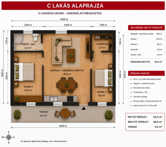 Eladó téglalakás, XIX. kerületben, Jáhn Ferenc utcában