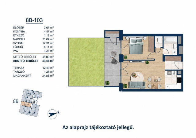 Eladó téglalakás, Budapesten, III. kerületben 99 M Ft, 2 szobás