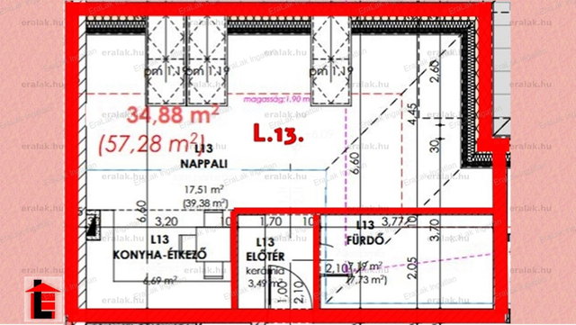 Eladó téglalakás, Győrött 45.99 M Ft, 1+1 szobás