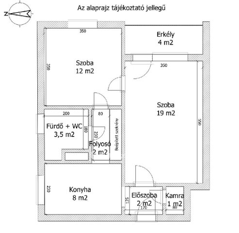 Kiadó téglalakás, albérlet, Sümegen 250 E Ft / hó, 2 szobás