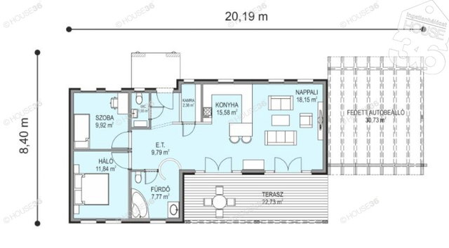 Eladó családi ház, Kecskeméten 81.6 M Ft, 3 szobás