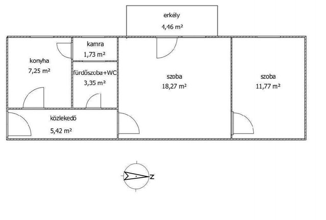 Eladó téglalakás, Pécsett 33.8 M Ft, 2 szobás