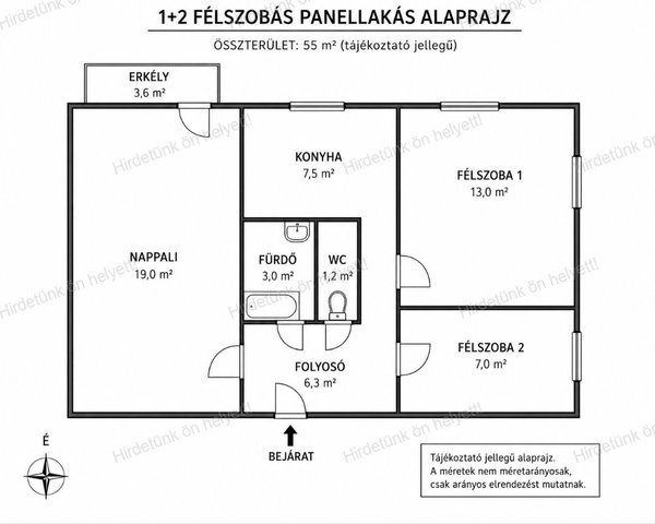 Eladó panellakás, Sopronban 59 M Ft, 3 szobás