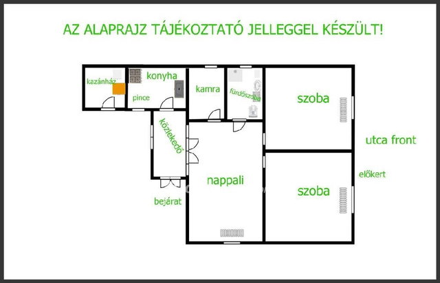 Eladó családi ház, Hajdúböszörményen 48.5 M Ft, 2 szobás