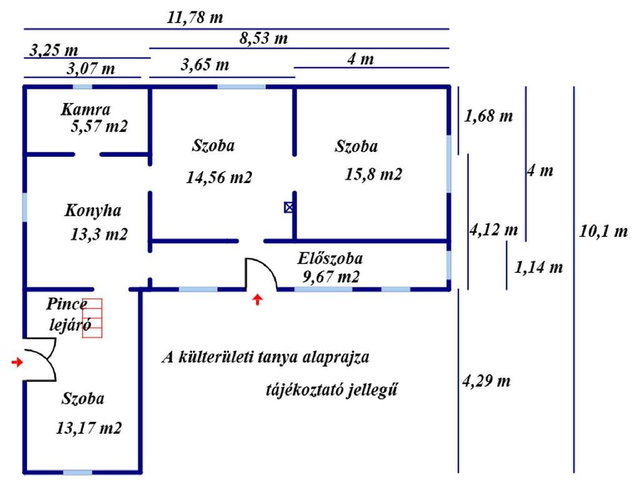 Eladó mezogazdasagi ingatlan, Abonyban 14.5 M Ft, 3 szobás