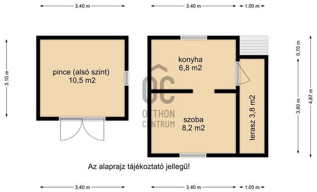 Eladó nyaraló, Bocföldén 3.99 M Ft, 1 szobás