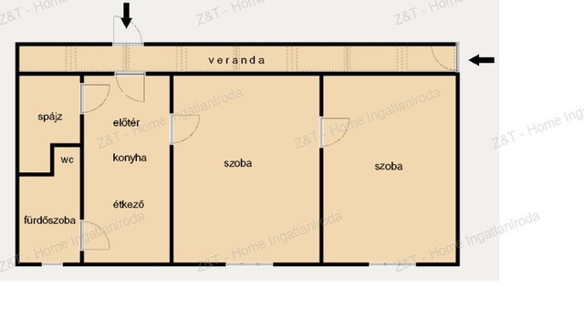 Eladó családi ház, Dunaföldváron 21.5 M Ft, 2 szobás