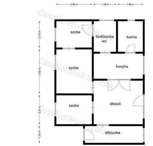 Eladó családi ház, Tiszaföldváron 21.5 M Ft, 3+1 szobás