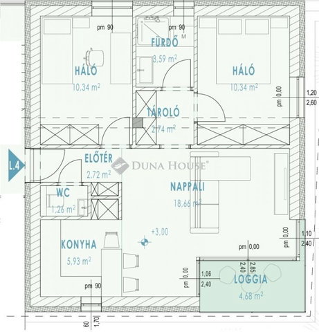 Eladó téglalakás, Debrecenben, Vezér utcában 85.001 M Ft