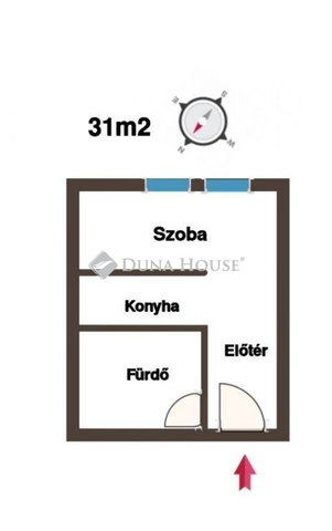 Eladó téglalakás, Kecskeméten 35 M Ft, 1 szobás