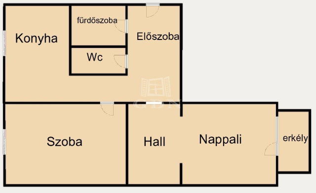 Eladó panellakás, Veszprémben 45.9 M Ft, 2 szobás