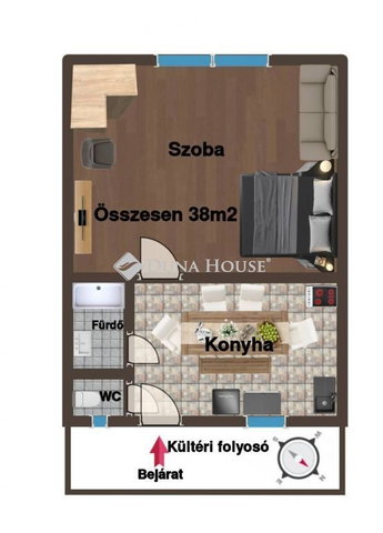 Eladó panellakás, Sopronban 39 M Ft, 1 szobás