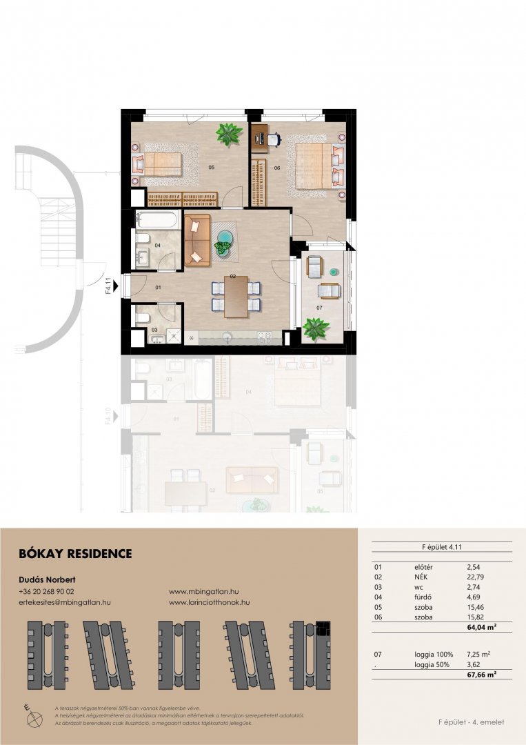 3 bed · 64m² · 95.407.650 ft