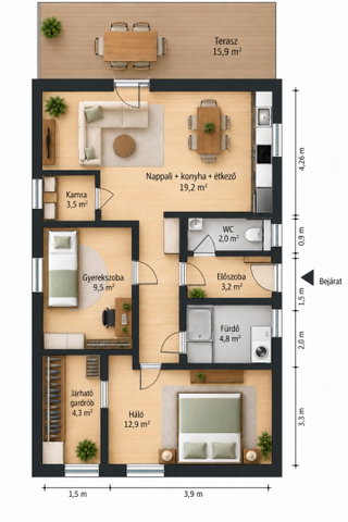 Eladó családi ház, Sopronban 75 M Ft, 3 szobás