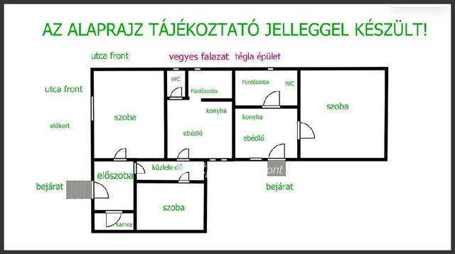 Eladó családi ház, Tiszavasváriban 14 M Ft, 2+1 szobás