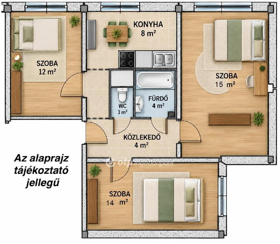 Eladó panellakás, Győrött 49.9 M Ft, 3 szobás