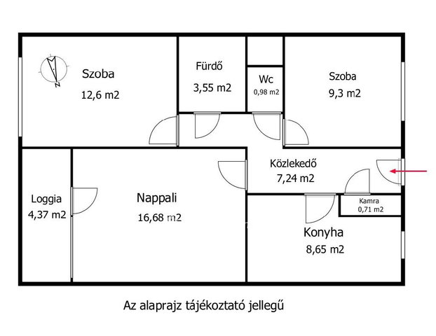 Eladó téglalakás, Budapesten, IV. kerületben 61 M Ft, 2+1 szobás