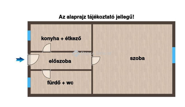 Eladó téglalakás, Győrött 36.9 M Ft, 1 szobás