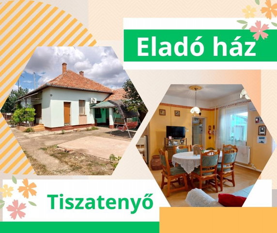 Eladó családi ház, Tiszatenyőn 23.8 M Ft, 3 szobás