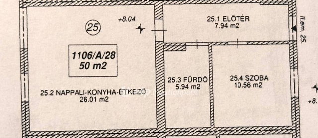 Eladó téglalakás, Szolnokon 57.5 M Ft, 1+1 szobás