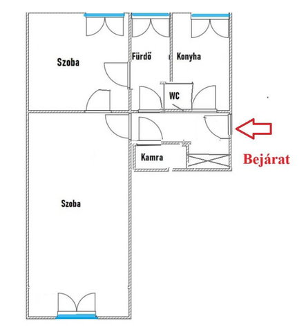 Eladó téglalakás, Kecskeméten 39.9 M Ft, 2 szobás