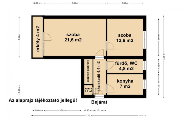 Eladó téglalakás, Békéscsabán 26.9 M Ft, 2 szobás